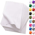 Soft White Felt Fabric Sheets for Crafts 8 x 12 Inch 20 Pcs 1.6mm Thick - color: White