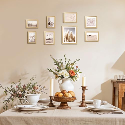 ArtbyHannah Gallery Wall Frame Set, 8 Pack Gold Picture Frames, Small - color: Gold, size: Small