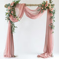 Wedding Arch Draping Fabric 1 Panel Dusty Rose Sheer Backdrop Drapes - color: Dusty Rose, size: 1 Panel