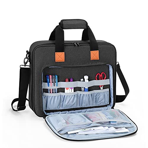 LUXJA Embroidery Project Bag, Embroidery Kits Storage Bag (Bag Only), Black - color: Black