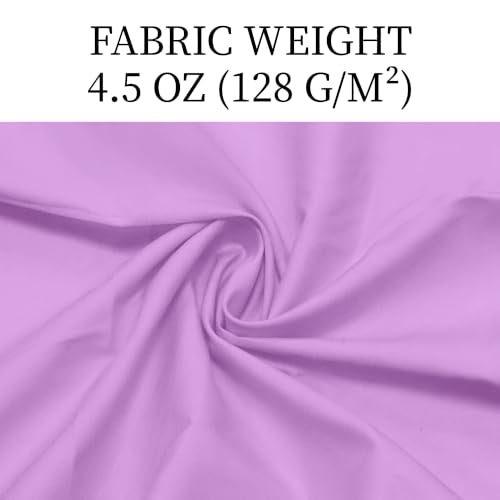 3 Yards Purple Cotton Fabric by The Yard in Solid Color - 59” Wide High-Density Natural Cotton Material Apparel Cloth for Quilting, Sewing, Crafts, Binding, Backing & Lining - color: Purple, size: 3Y