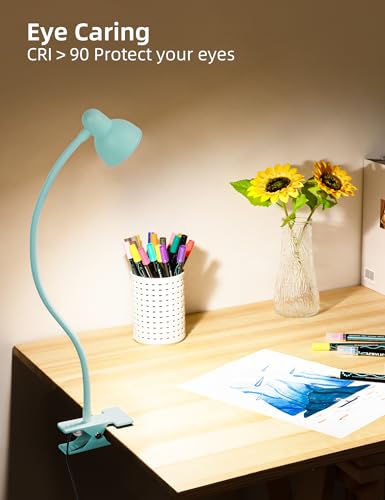 Clip on Reading Light for Bed 3 Color Modes Teal - color: Teal