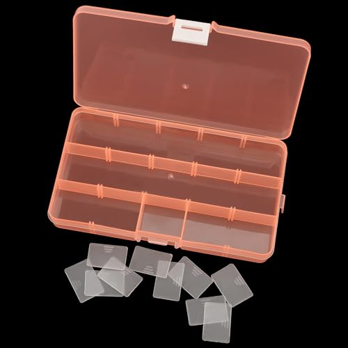 KINJOEK 32 Pack 15 Grids Plastic Bead Organizer Bulk Containers Storage, Adjustable Divider Diamond Jewelry Craft Painting Storage Case, Colors Small Fishing Tackle Box for Sewing Cross - color: Colored, size: 15Grid 32PCS