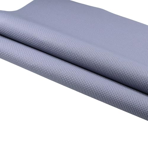 KCS 2 pc of 15" x 18"(38cmx45cm) Counted Cross Stitch Cotton Aida Cloth Needlework Fabric Box (Light Steel Grey, 11CT) - color: Light Steel Grey, size: 11CT