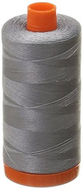 Aurifil Mako Cotton 50wt Thread Solid Grey 1422 Yard - color: Gray