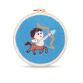 Harimau Punch Needle Kit Twelve Zodiac Signs Pattern,1Pc Embroidery Hoop, Essential Punch Needle Supplies,Ideal Punch Art for Beginners,DIY Adults Embroidery, Video Teaching - color: 65283