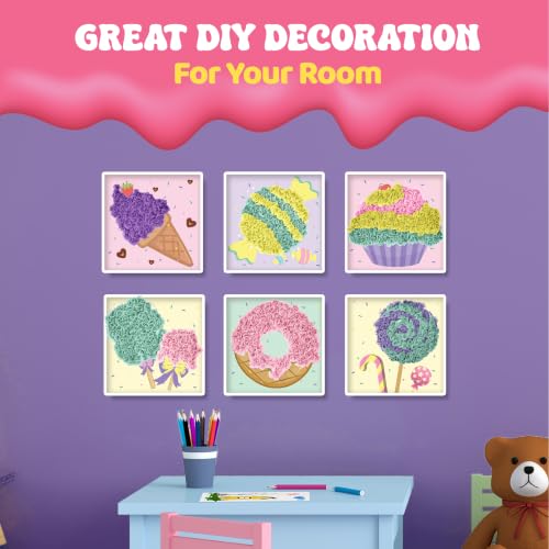 jackinthebox Poke Art Candyland Crafts Kits for Kids, Girls Gift, Ages 4-8 - style: Candyland