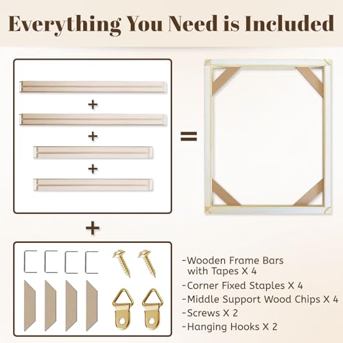 11x11 Solid Wood Stretcher Bars for Canvas & Needlepoint - size: 11"x11"