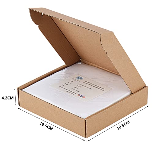 Simthread Fusible Iron-on Embroidery Backing Interfacing - 7" x 7", 100 Precut Sheets - color: White, size: 7" x 7" 100pcs