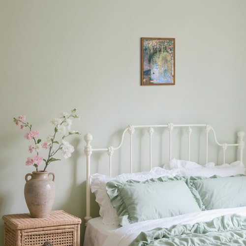 Framed Vintage Monet Canvas Wall Art, Floral Landscape Wall Decor Paintings, Country Nature Pictures Prints Aesthetic Home Decor for Living Room Bedroom Bathroom 8x10 inch - color: Bridge, size: 10"L x 8"W