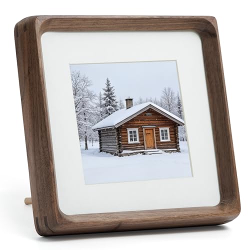 Square 6x6 Picture Frame with Mat Matted to 4×4 - size: 6×6