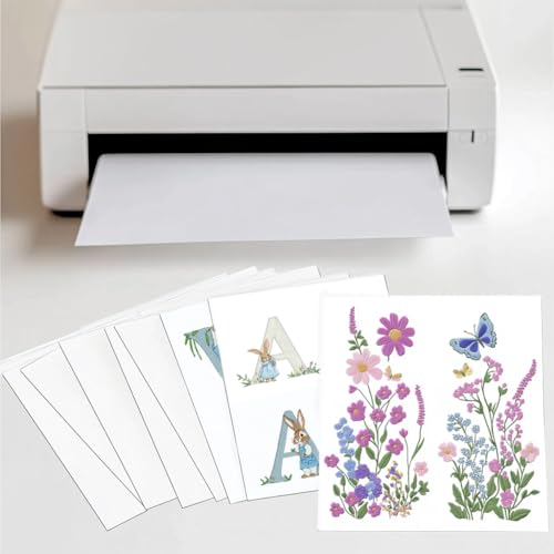 Sticky Water Soluble Embroidery Stabilizer Paper Stabilizer 6 Pcs Stick and Stitch Template Paper wash Away Embroidery Patterns - Allowed for Drawing Printting for Cross Stitch & Needlework