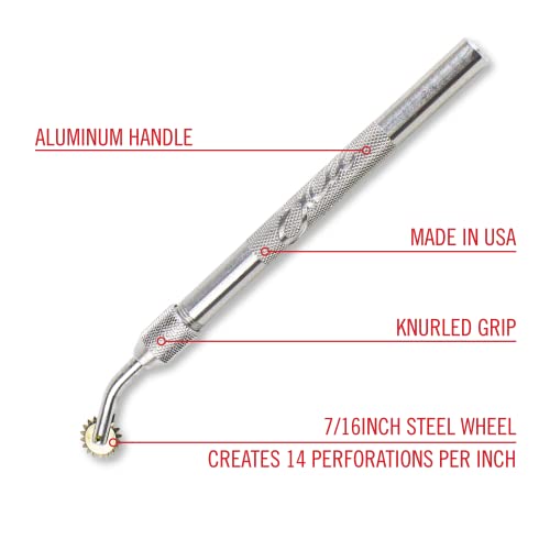 Excel Blades Pounce Wheel 7/16-Inch Stainless Steel, Aluminum Handles - color: Silver
