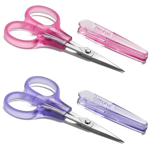 PAFASON Small Travel Sewing Craft Scissors Set Straight Precision Fine Tip - style: American