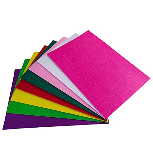 Jtnohx Stiff Felt, 2mm Thick Felt Sheets for Crafts, 8"x12" Hard Felt Fabric Squares 8Pcs for DIY Projects (Pink Green Series) - color: Pink Green Series