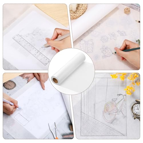 Tracing Paper Roll 24 in x 50 yd, Translucent for Sewing Patterns Drawing - size: 24in x 50yd