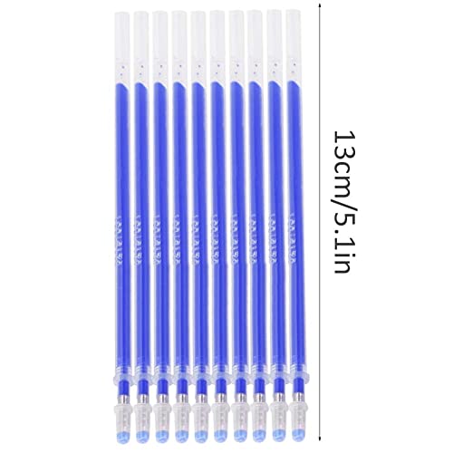 Heat Erasable Pen Refill, Precise Auto Vanishing Fabric Marker for Sewing Quilting Plastic Steel Tip Black 13cm 100pcs