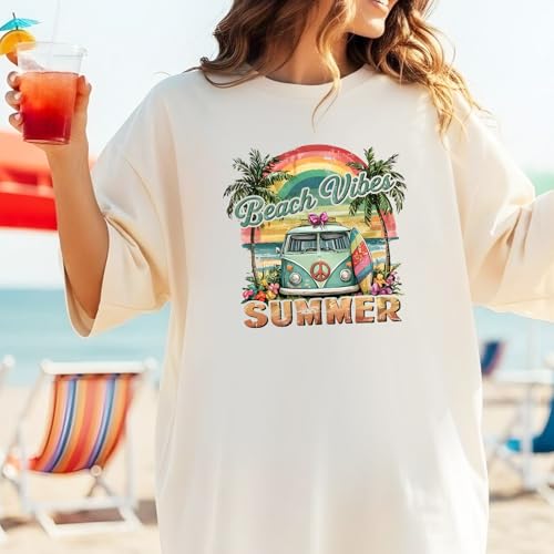 Summer Iron on Transfers Heat Transfer Viny 18pcs - color: Pink-20