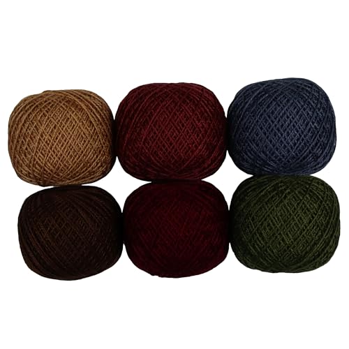 KCS Mercerized Pearl Cotton Thread Size 8 Crochet Needlework Embroidery Threads Ball (6, 29) - color: 29