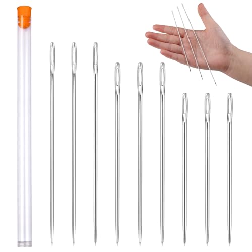 Wonvoc 9 Pcs Long Sewing Needles, 3.5''/4.9''/5.9'' Long Needles - size: 9 PCS