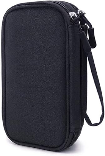 Diabetic Supplies Travel Case Organizer for Test Strips, Lancets, Needles, Lancing Device, Glucose Meter, Alcohol Wipes, Insulin Pens, Syringes, Diabetes Testing Kit Storage Bag (Black) - color: Black