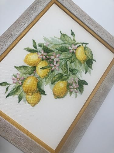 RIOLIS 2054 Bright Lemons Counted Cross Stitch Kit 11.75 x 15.75 in - style: Bright Lemons 2054