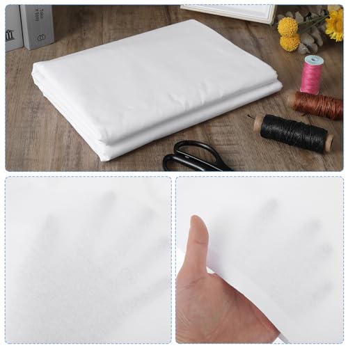 3 Yards White Cotton Fabric by The Yard Fabrics,59 Inches Wide Medium Weight 100% Natural Cotton Fabrics,Bleached Muslin Fabric for Sewing Clothing Crafts Material - color: White, size: 3 Yard