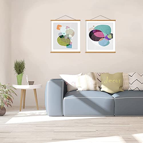 WITCOLOR Magnetic Poster Hanger Frame 28x22 28x20 28x40 Poster Frame 28 Inch Wide 1 Pack Magnetic Hanging Frame Teak Wood 28" Wide Magnetic Poster Hanger Picture Frame - color: Teak Wood, size: 28 Inch