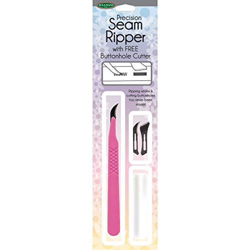 Sullivans Precision Seam Ripper with Free Buttonhole Cutter - Pink