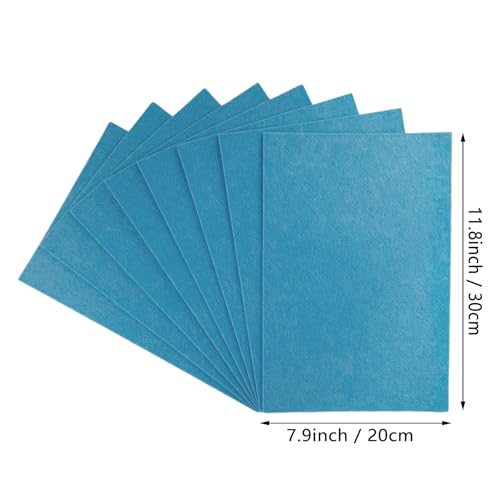 Jtnohx Stiff Felt, 2mm Thick Felt Sheets for Crafts, 8"x12" Hard Felt Fabric Squares 8Pcs for DIY Projects (Blue) - color: Blue