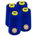 Blue Serger Thread, All-Purpose Thread for Sewing, Polyester, 4 Cones of 3000 Yards Each Spool for Sewing Machine - color: 4 blue