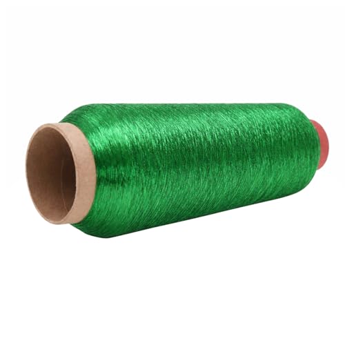 Mandala Crafts Metallic Green Embroidery Floss for Sewing, 3281 Yard Spool - color: Green, size: 3000M 3281 Yard