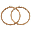2 Pack 7 Inch Embroidery Hoop, Guofa 18CM Beech Wood Cross Stitch Hoops, Decorative Hanging Embroidery Frame for Needlepoint Sewing Project - style: 7 inch