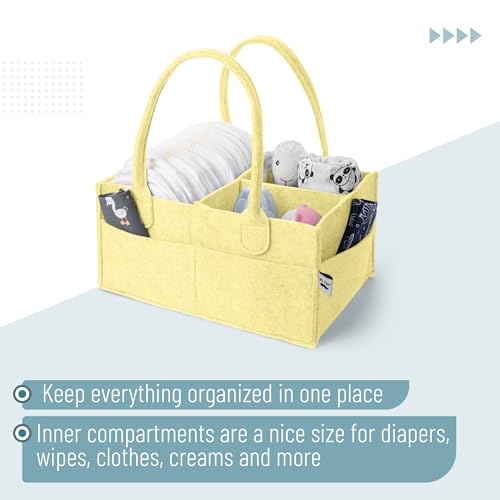 Mr. Pen- Baby Diaper Caddy Organizer, Lemon Glow - color: Lemon Glow, size: 1 Pack, Regular