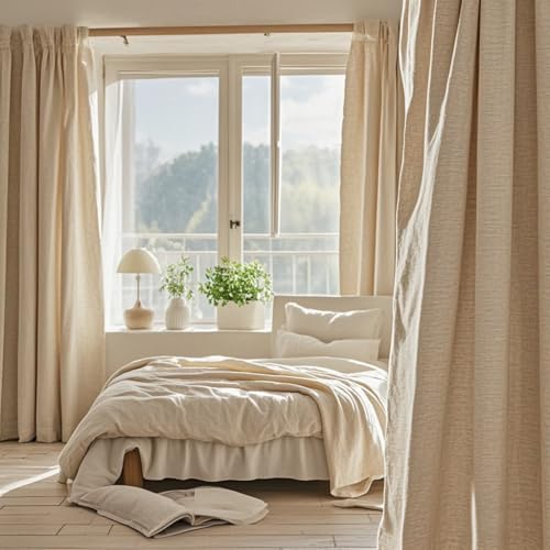 10 Yards 100% Cotton Unbleached Muslin Fabric, 63 Inch X 10Yards by The Yard, Medium & Light Weight Draping Fabrics Suitable for Sewing, Embroidery, Garments, Apparel Cloth and Crafts Material-Natural - color: Unbleached