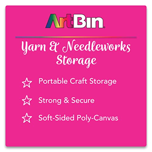 ArtBin 6932AB Hook & Needle Nook, Knitting & Crochet Organizer, [1] Plastic Storage Case, Translucent Periwinkle