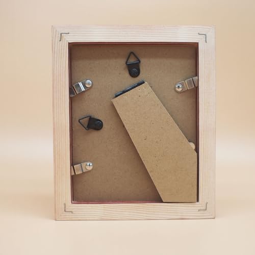 4x5 Picture Frames RED Solid Wood Frame, Plastic Panel (Film Needs to be Removed) Table or Wall.Front Window Opening 3.8x4.8 inch. - color: Red, size: 4x5