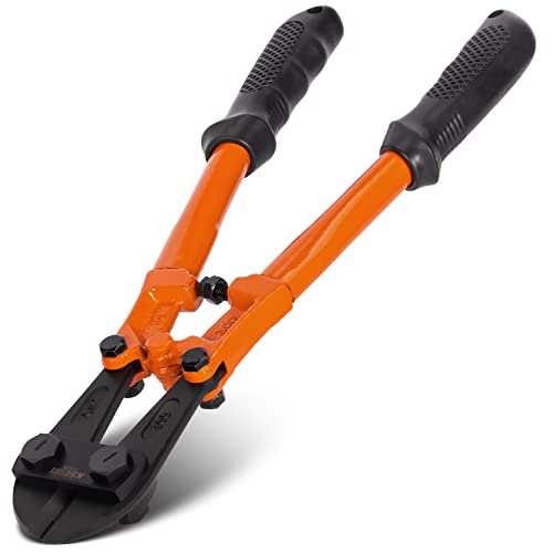 KSEIBI 141570 Heavy-Duty Mini Bolt Cutter 12" for Cutting Fence, Steel Wire, Small Chain, Screws, and Rivet, with Soft Grip Rubber Ergonomic Handle Cutters - size: 12 Inch-300 mm