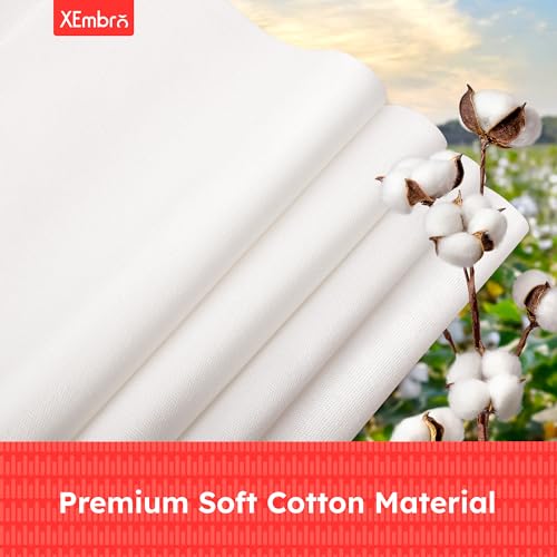 12 PCS Embroidery Fabric, Pre-Cut White Cotton Embroidery Cloth Fabric for Home Decoration & Sewing DIY Crafts (5.9 Inch x 5.9 Inch) - color: White, size: 5.9 x 5.9 inch