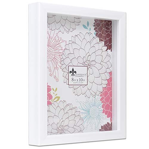 Lawrence Frames 785280 Shadow Box Frame, 8x10, White - color: White, size: 8 x 10 inches