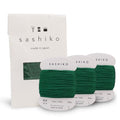 DARUMA Sashiko Thread Card Rolls Set of 3 (32.80 Yards x3) - Sewing & Embroidery, Includes Instruction Manual and Gift Packaging (Thick, Bamboo) - color: Bamboo, style: Thick