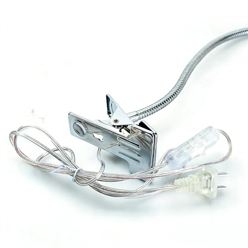 QUANS 5W 3 Colors LED Clip on Tube Flexible Work Desk Table Bed Light SR - color: Silver