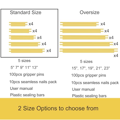 ECOIOU 20 Stretcher Bars 5 Size for Needlepoint Art, Standard Size - size: Standard Size (5"+7"+9"+11"+13")