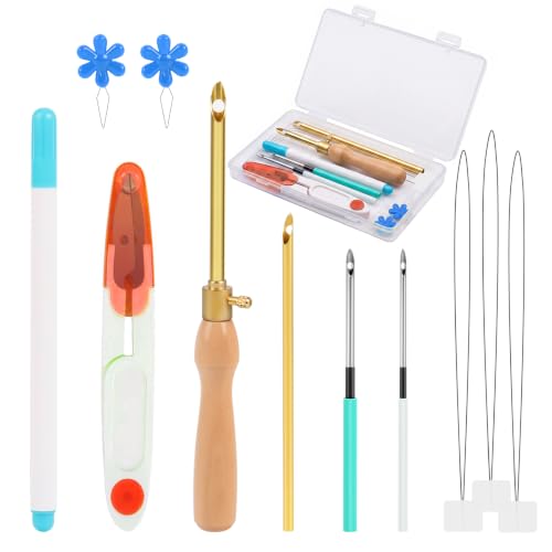 Punch Needle Kit Adults Beginner, Adjustable Punch Needle Tool - color: 11Pcs