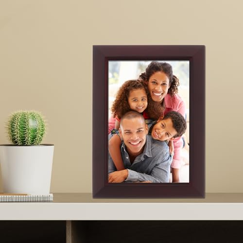Lawrence Frames Estero Collection, Walnut Wood Picture Frame, 4x6, Esspresso Brown - color: Esspresso Brown, size: 4x6