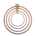 4 Pcs Embroidery Hoop Set, Imitated Wood Round Frames for Crafts
