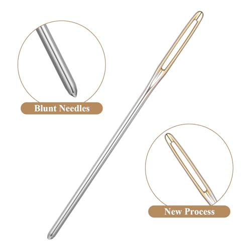 BOHUIZ 36 Pcs Yarn Needle, Tapestry Needle Large Eye Blunt Needles for Sewing Knitting Crochet Stringing Weaving Embroidery