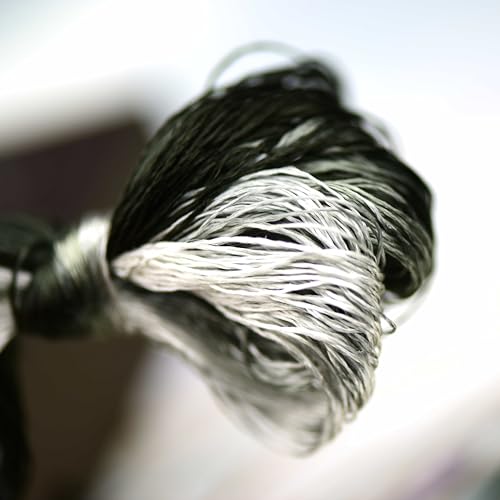 Natural Silk Thread – 6 Colors, 110m Each, Hand-Dyed Premium Silk Floss for Fine Embroidery, Needlepoint, and Handcrafts - color: 02