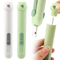 3 in 1 Automatic Needle Threaders Seam Ripper, 2Pcs Quilting Supplies Sewing Kit with Needle Storage for Sewing Crafting Thread Removing(Color:Green+White)