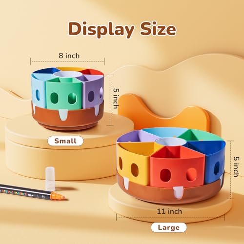 GAMENOTE Rotating Art Supply Organizer, Lazy Susan Caddy, Small - size: Small, 8"d x 5"h